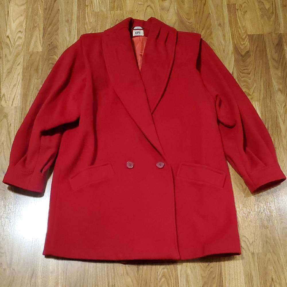 Central Park International CPI Vintage 1980s Double-Breasted Wool Coat Womens 16
